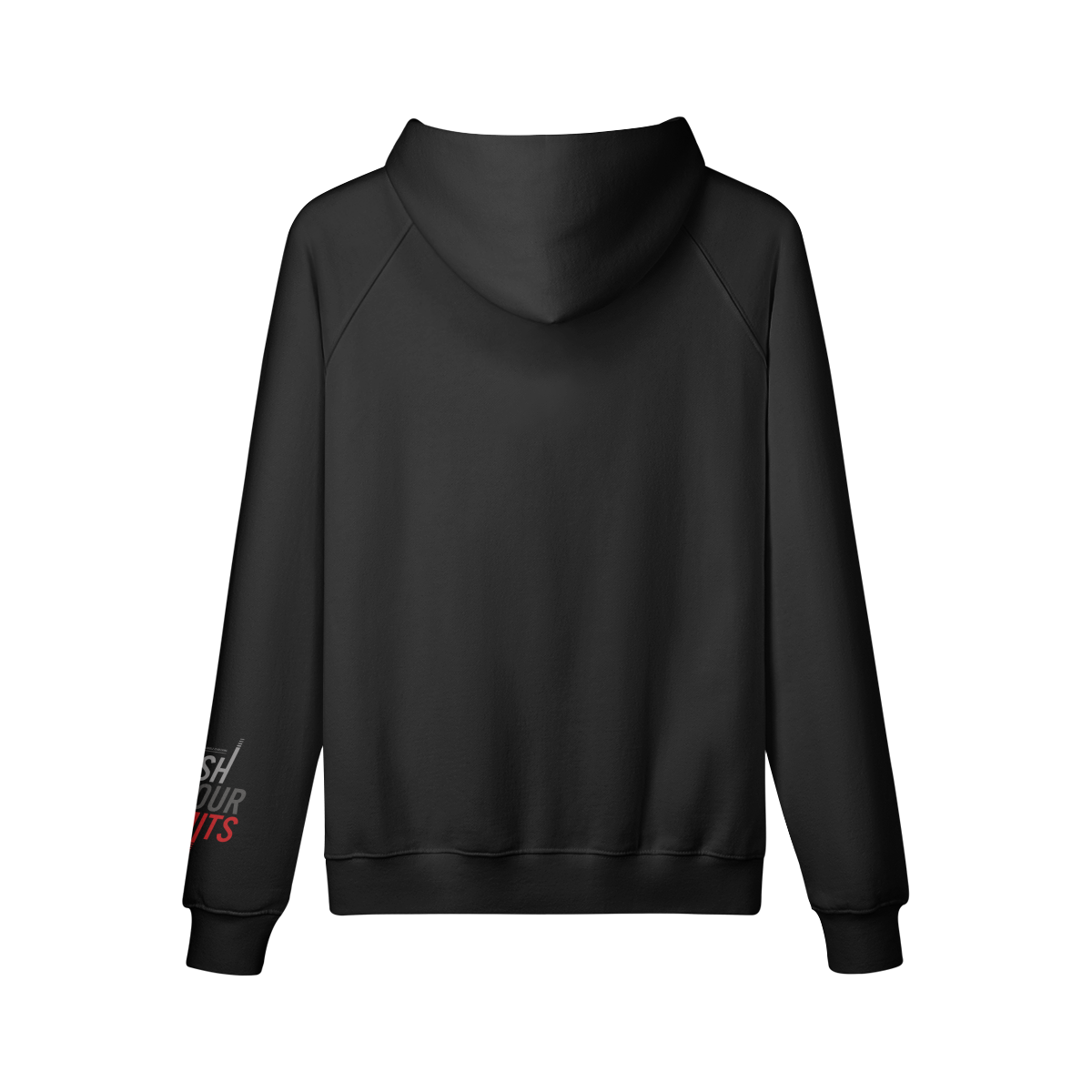 Schwarzer Aim Higher Oversize Hoodie aus 100% Baumwolle mit Front- und Ärmelprint, reaktivgefärbt und schwerem Stoffgewicht