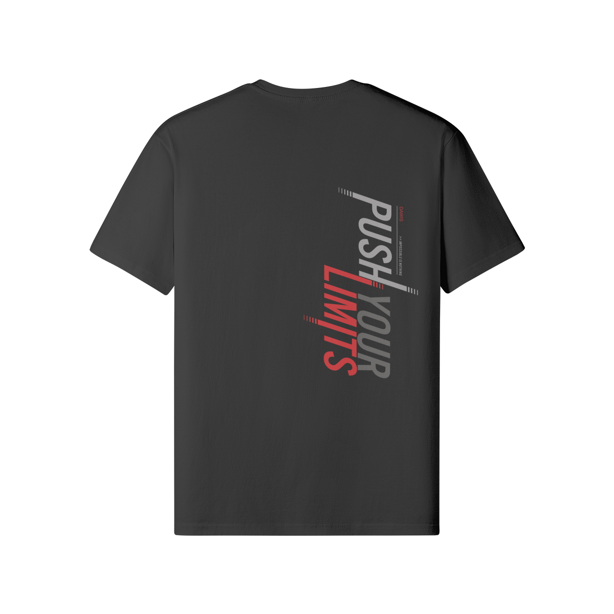 schwarzes T-Shirt Your Body mit Front- und Backprint, klassische Passform aus 100% Baumwolle, reaktivgefärbt und leicht dehnbar