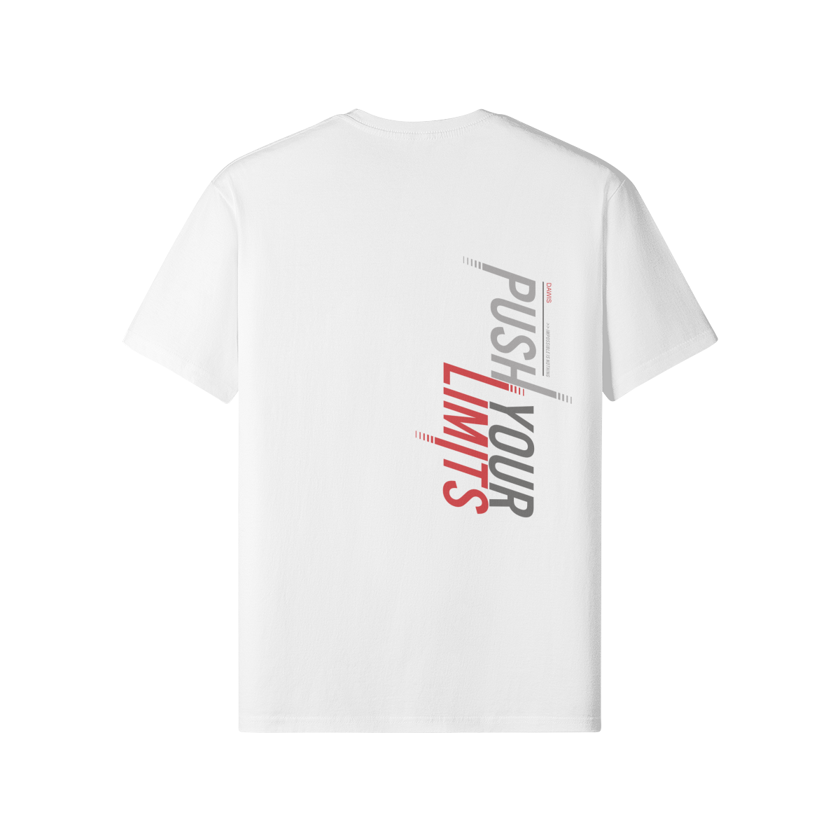 weißes Your Body T-Shirt mit Front- und Rückendruck, klassische Passform, 100% Baumwolle, reaktivgefärbt für langanhaltende Farben