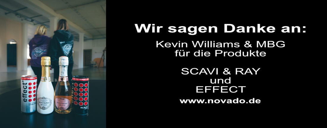 Danksagung an Kevin Williams und MBG für Scavi & Ray und Effect Produkte beim Modebrand-Shooting 2025