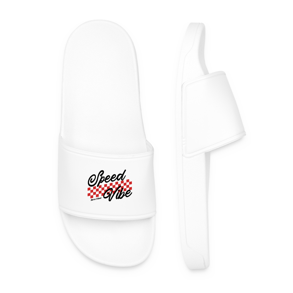 Speed Vibe Männer Badelatschen mit bedruckbarer Lasche und rutschhemmender Sohle aus PVC