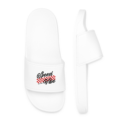 Speed Vibe Männer Badelatschen mit bedruckbarer Lasche und rutschhemmender Sohle aus PVC