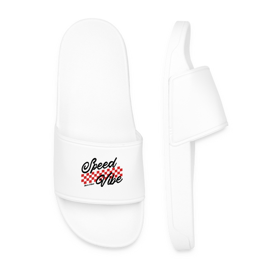 Speed Vibe Männer Badelatschen mit bedruckbarer Lasche und rutschhemmender Sohle aus PVC