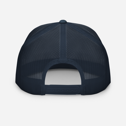 helle Trucker-Cap IM NOT WEIRD mit verstellbarem Snapverschluss und grauem Schirmunterseite
