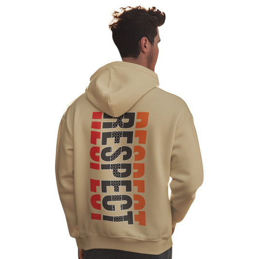Oversize Fit Kapuzenpullover aus 100 % Baumwolle mit Respect Front- und Backprint