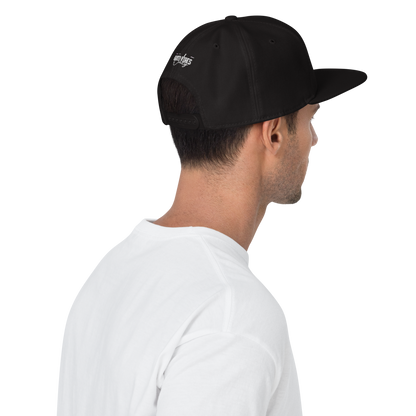 Schwarze Snapback-Cap Strange mit grauem Schirm und verstellbarem Snapverschluss, einfarbig, Unisex