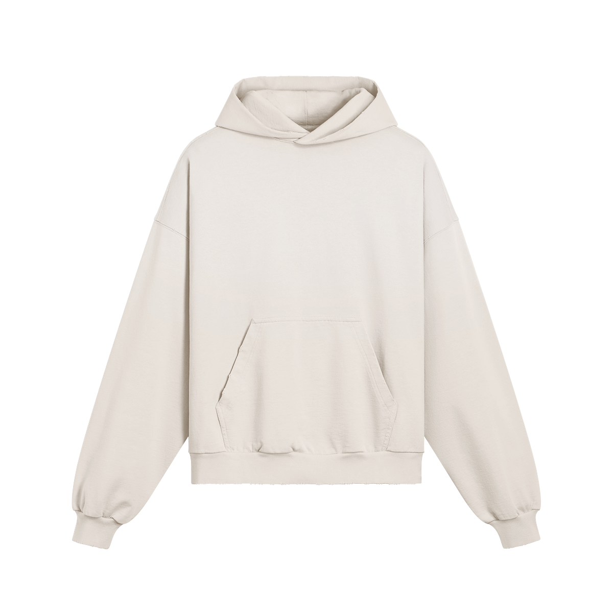 Oversize Hoodie Respect aus 100% Baumwolle mit Kängurutasche und verwaschenem Look