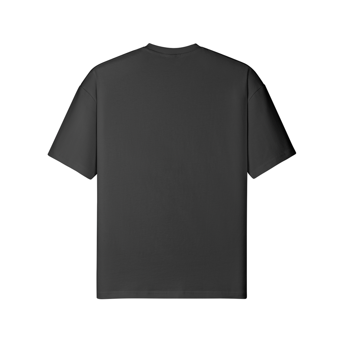 Big Love Oversize T-Shirt aus 100% Baumwolle mit Frontprint und reaktivgefärbtem Stoff in Anthrazit