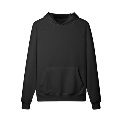 AUTH NY Oversize Hoodie in Schwarz mit Kängurutasche und langlebigem Rückendruck