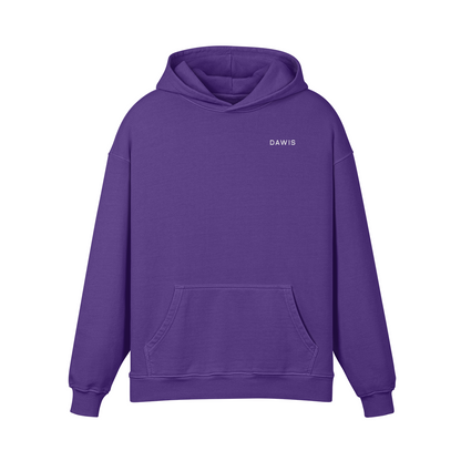 lila Urban Style Hoodie mit Oversize Fit und Kängurutasche aus 100% Baumwolle