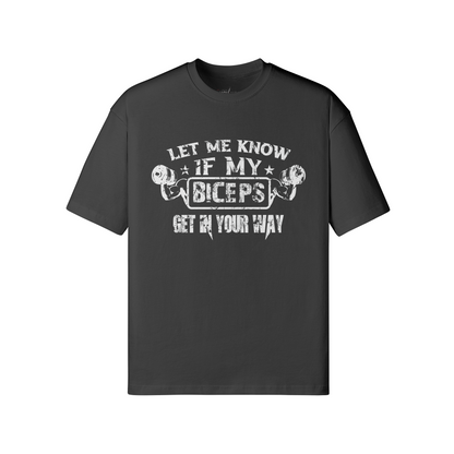 Schwarzes Oversize-T-Shirt LMK Biceps mit Front- und Rückenprint aus 100% Baumwolle, reaktivgefärbt für langanhaltende Farbe