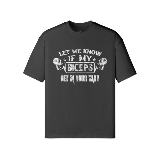Schwarzes Oversize-T-Shirt LMK Biceps mit Front- und Rückenprint aus 100% Baumwolle, reaktivgefärbt für langanhaltende Farbe
