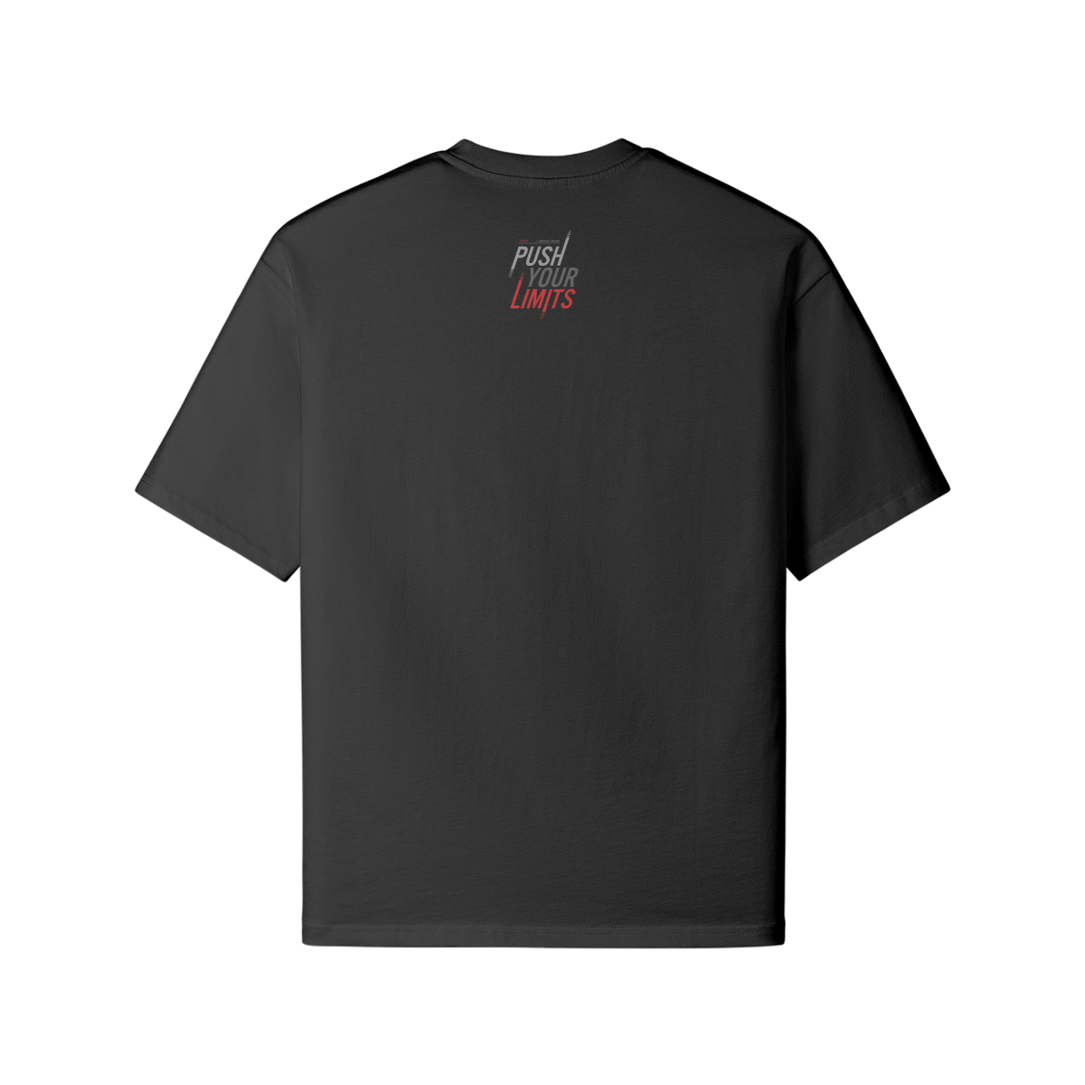 Authentic Sport Oversize T-Shirt aus 100% Baumwolle mit Front- und Backprint in schwarz