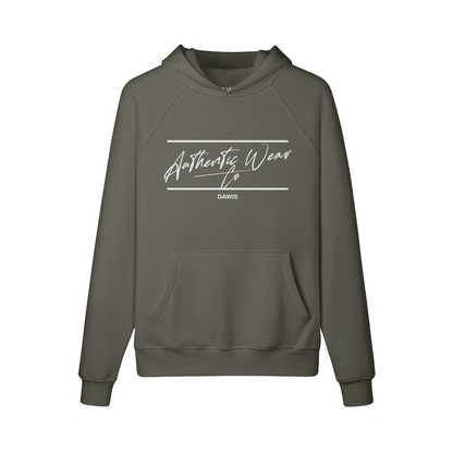 AUTHENTIC WEAR Oversize Hoodie aus 100% gekämmter Baumwolle mit Frontprint und Bündchen