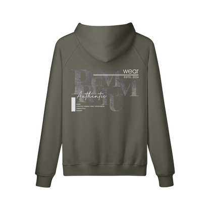 AUTHENTIC WEAR oversized Kapuzenpullover mit Front- und Rückendruck aus 100% Baumwolle