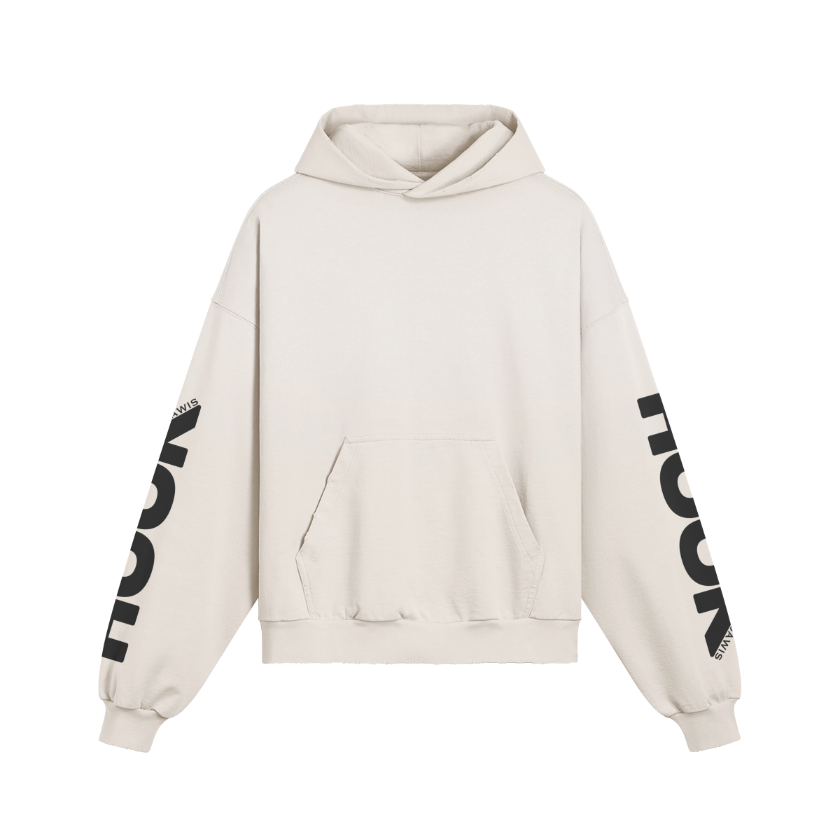 Hockey Warrior Oversize Hoodie aus 100% Baumwolle mit verwaschenem Look und Kängurutasche