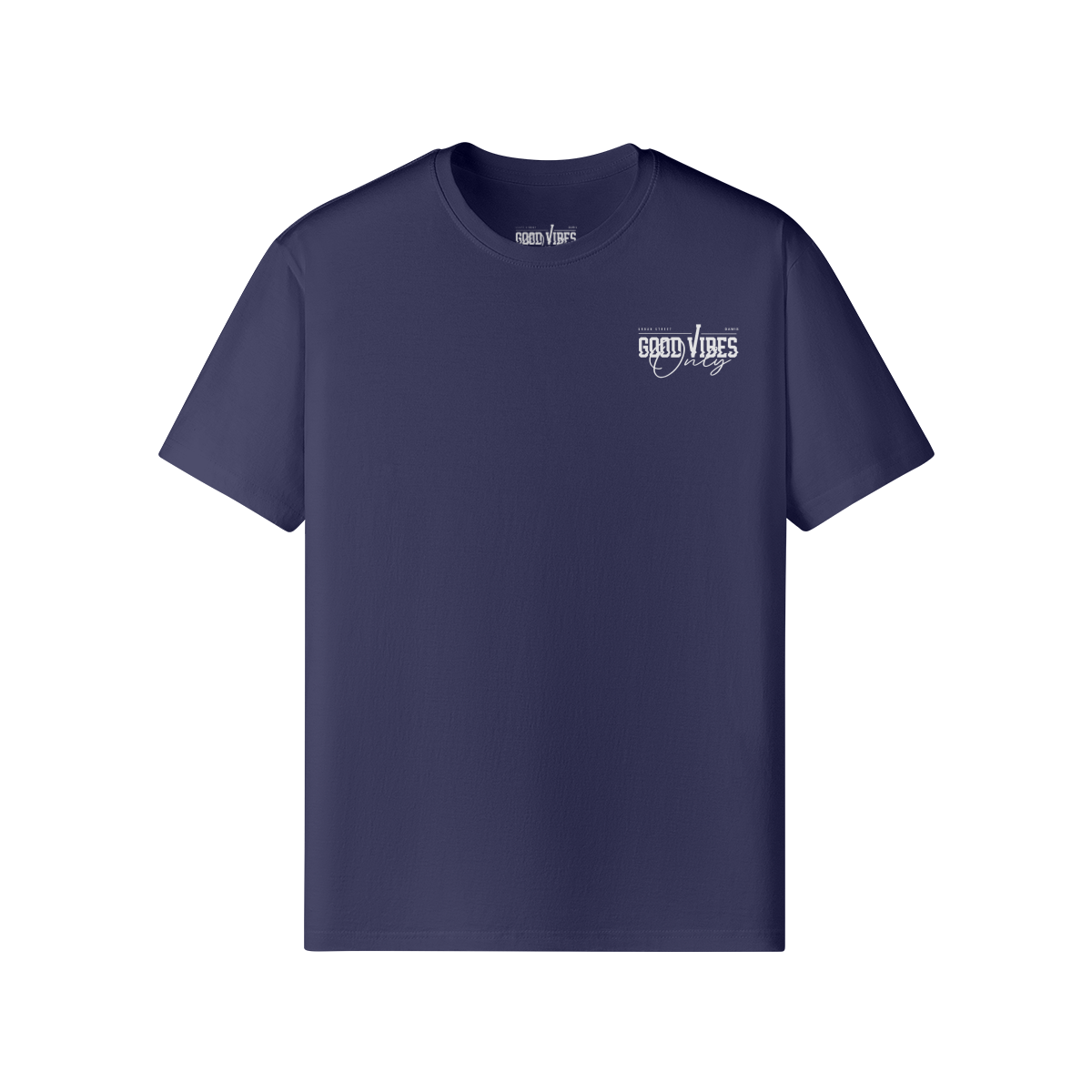 Dunkelblaues Oversize T-Shirt FEAR WILL KILL aus 100% Baumwolle mit klassischer Passform und 180g/m² Gewicht