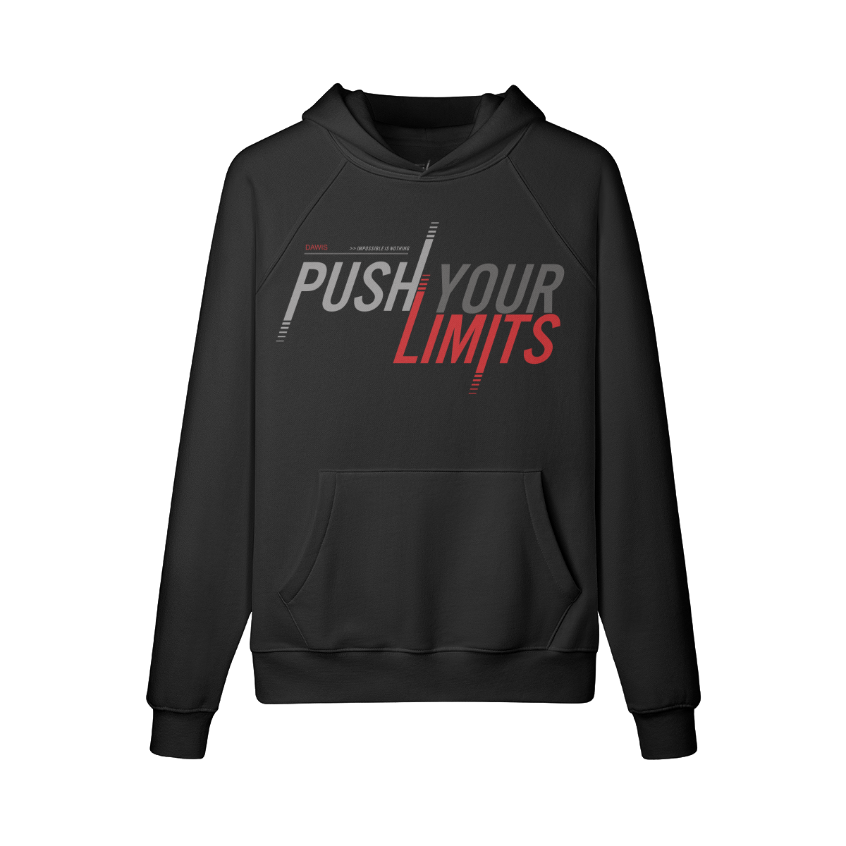 schwarzer live life limit hoodie mit oversized passform front- und rückendruck aus 100% baumwolle mit kängurutasche