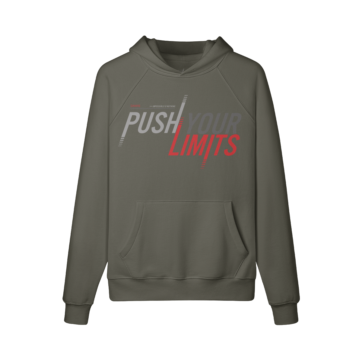 LIVE LIFE LIMIT Hoodie mit Oversize Fit, Front- und Backprint, Kängurutasche und 100% Baumwolle