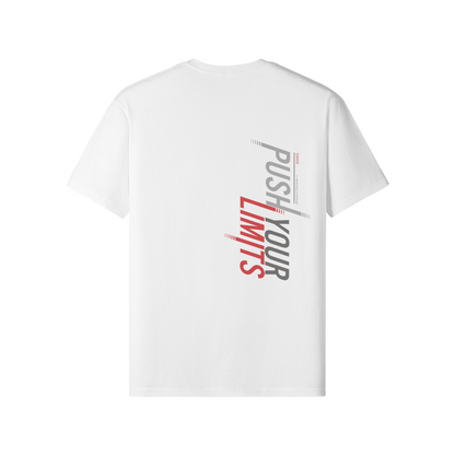 weißes Your Body T-Shirt mit Front- und Rückendruck, klassische Passform, 100% Baumwolle, reaktivgefärbt für langanhaltende Farben