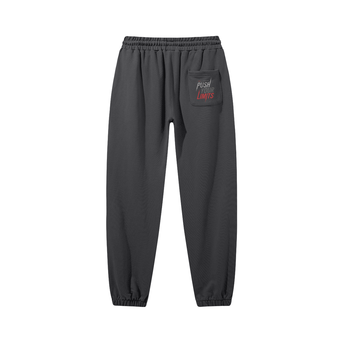 Schwarze I DON'T NEED Jogginghose mit Front- und Backprint, Kordelzug und elastischem Bund aus 100% Baumwolle