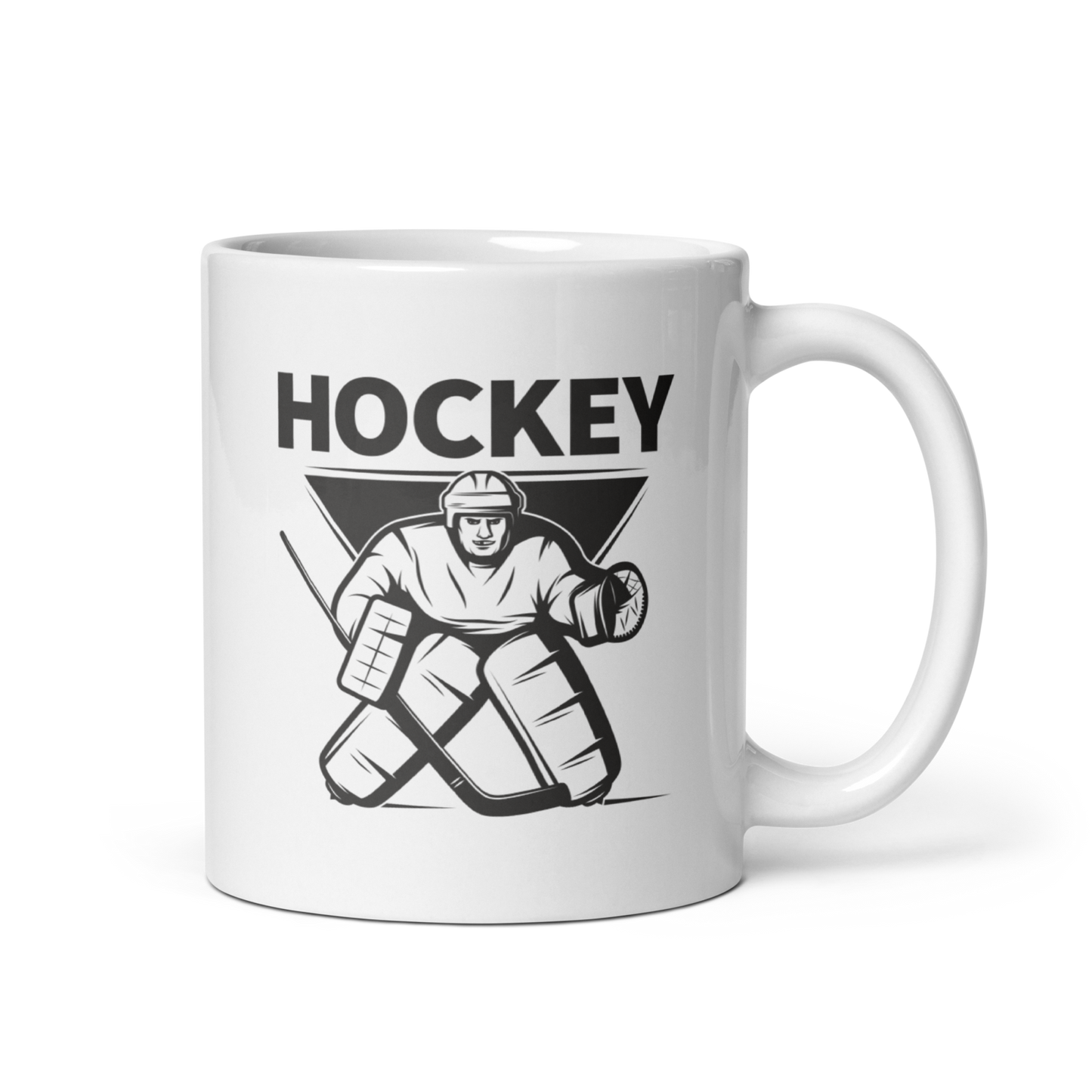Keramiktasse mit Hockey Goalie Motiv, BPA-frei, spülmaschinengeeignet, verschiedene Größen verfügbar