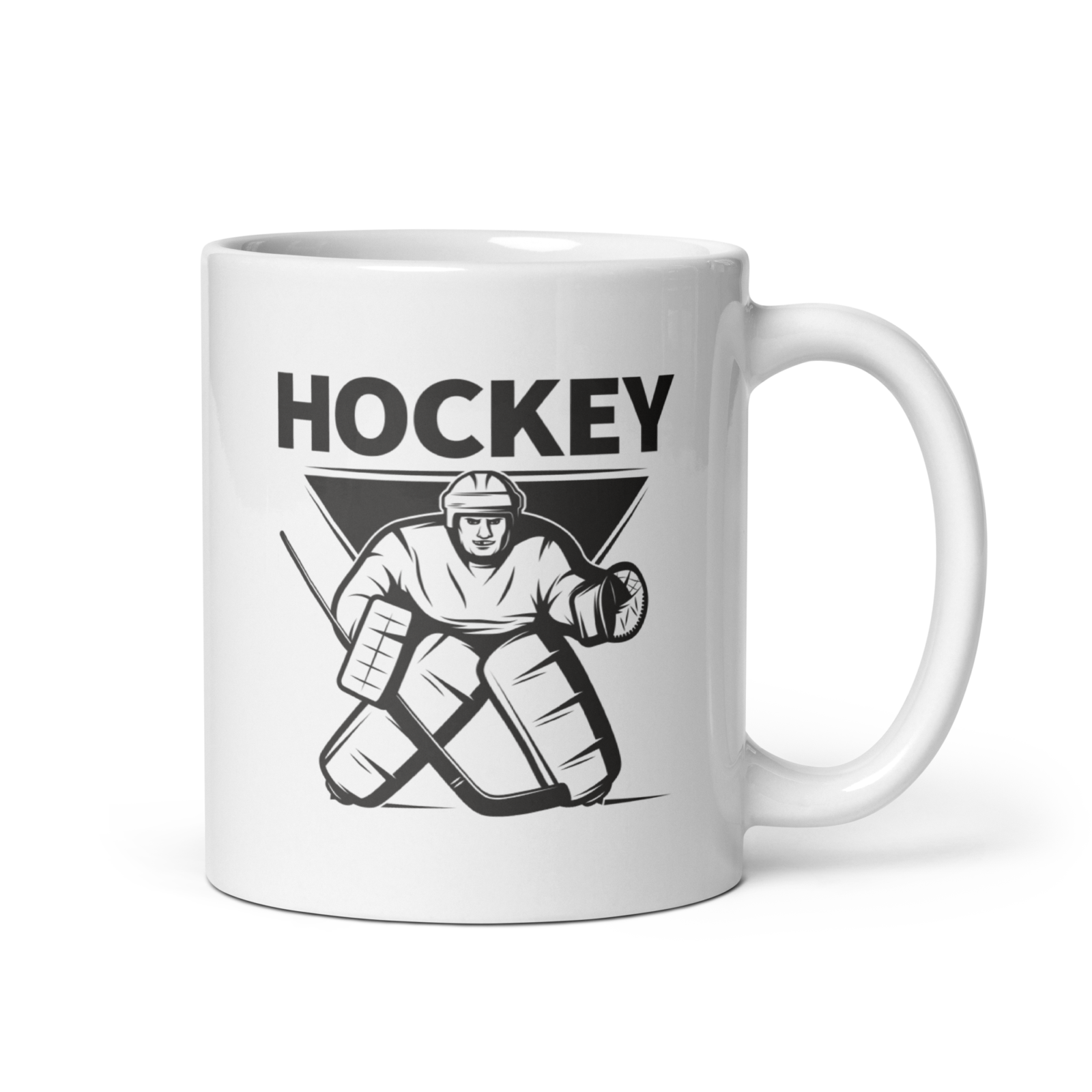 Keramiktasse mit Hockey Goalie Motiv, BPA-frei, spülmaschinengeeignet, verschiedene Größen verfügbar